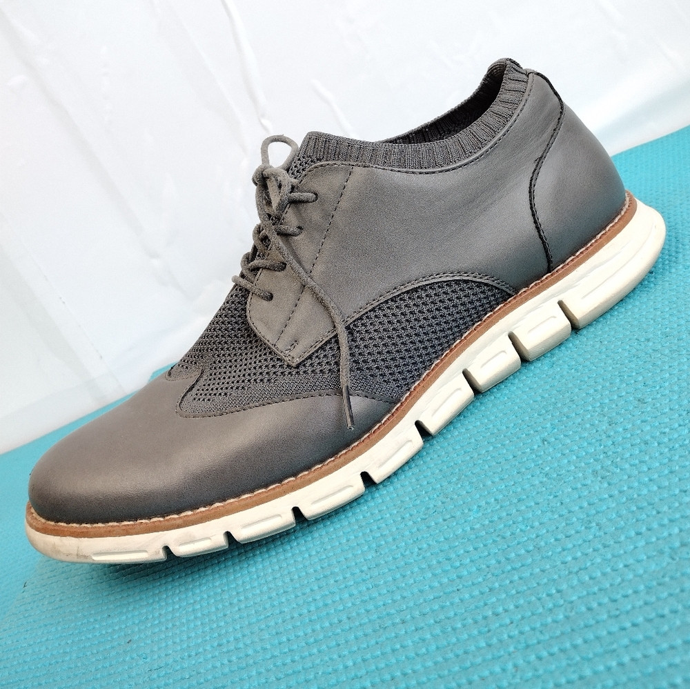 Nine West Men's Knit Dress Oxford Lace Up Shoes Loafers Gray - Size 12